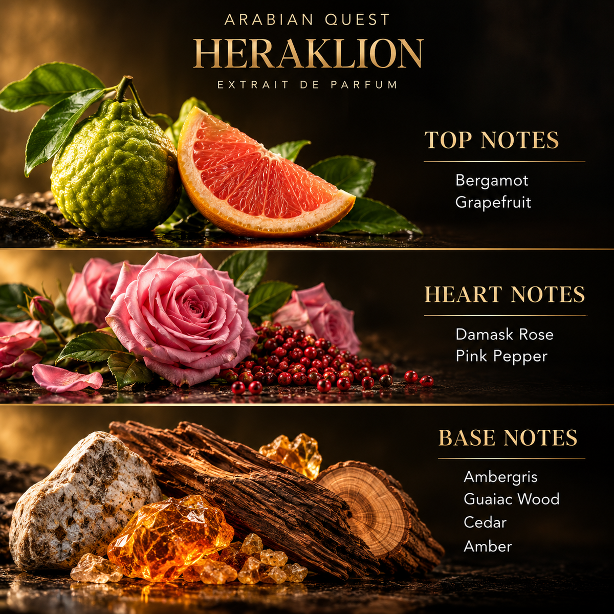 Heraklion Extrait De Parfum by Arabian Quest 13.3 Fl Oz UNISEX