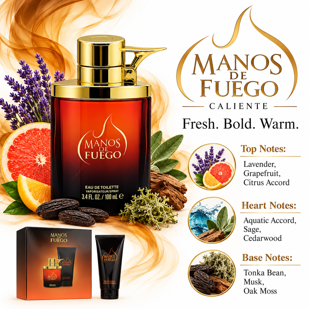 Caliente by Manos De Fuego 2 Piece Gift Set