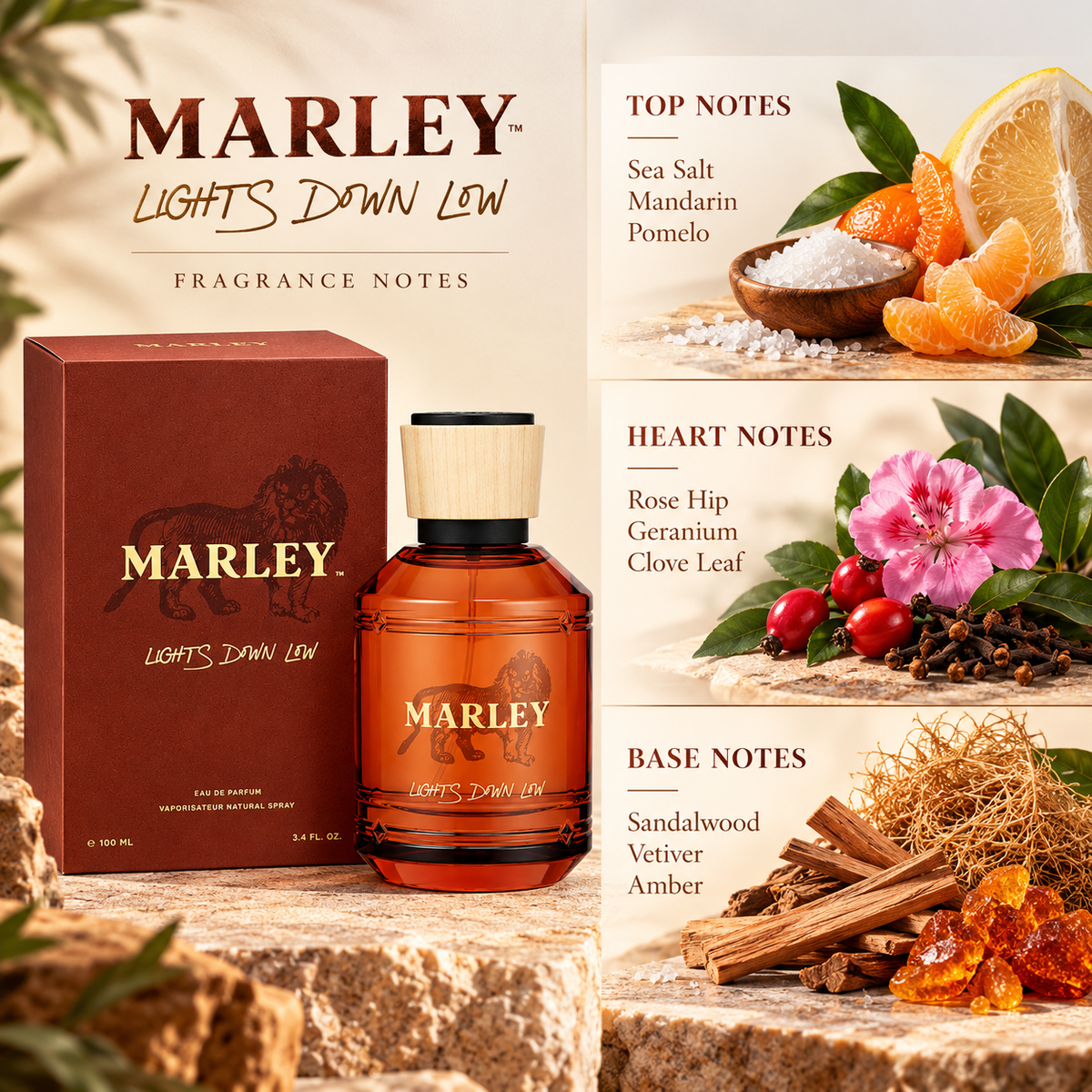 Marley Fragrance Unisex Lights Down Low EDP Spray 3.4 oz