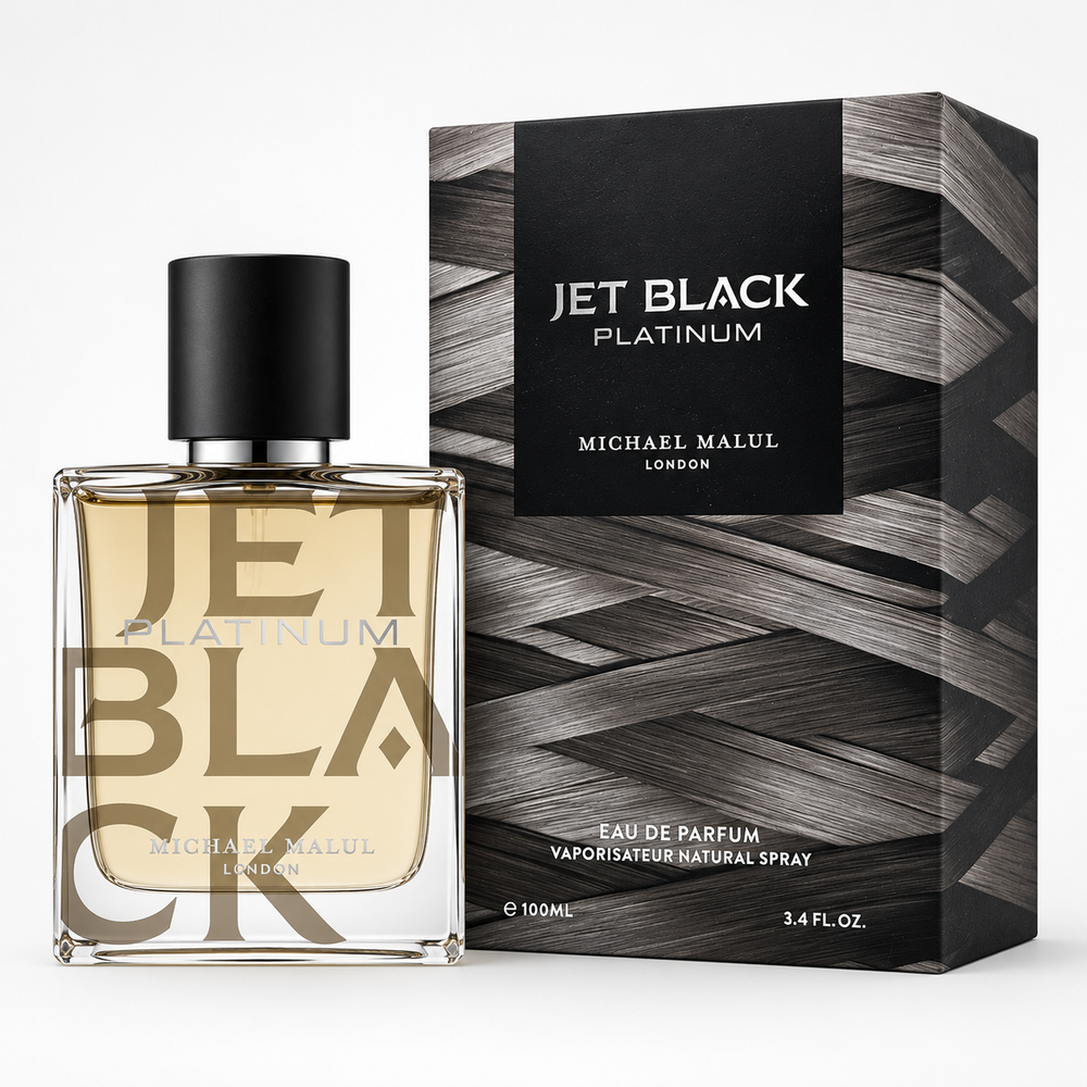 Jet Black Platinum by Michael Malul for Men 3.4 Fl Oz