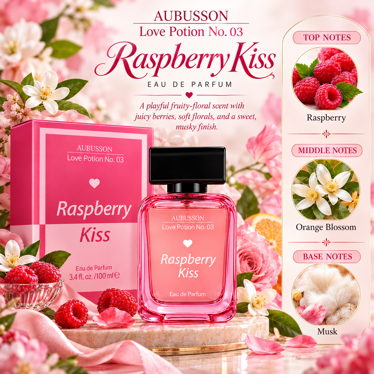 Aubusson Raspberry Kiss Eau De Parfum Fragrance