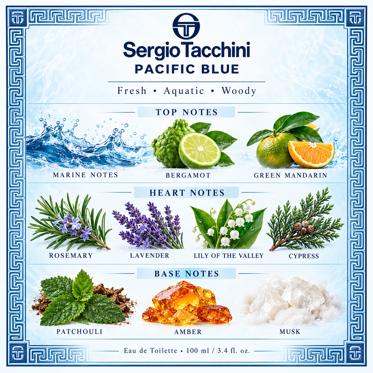 Sergio Tacchini Pacific Blue Eau de Toilette Fragrance