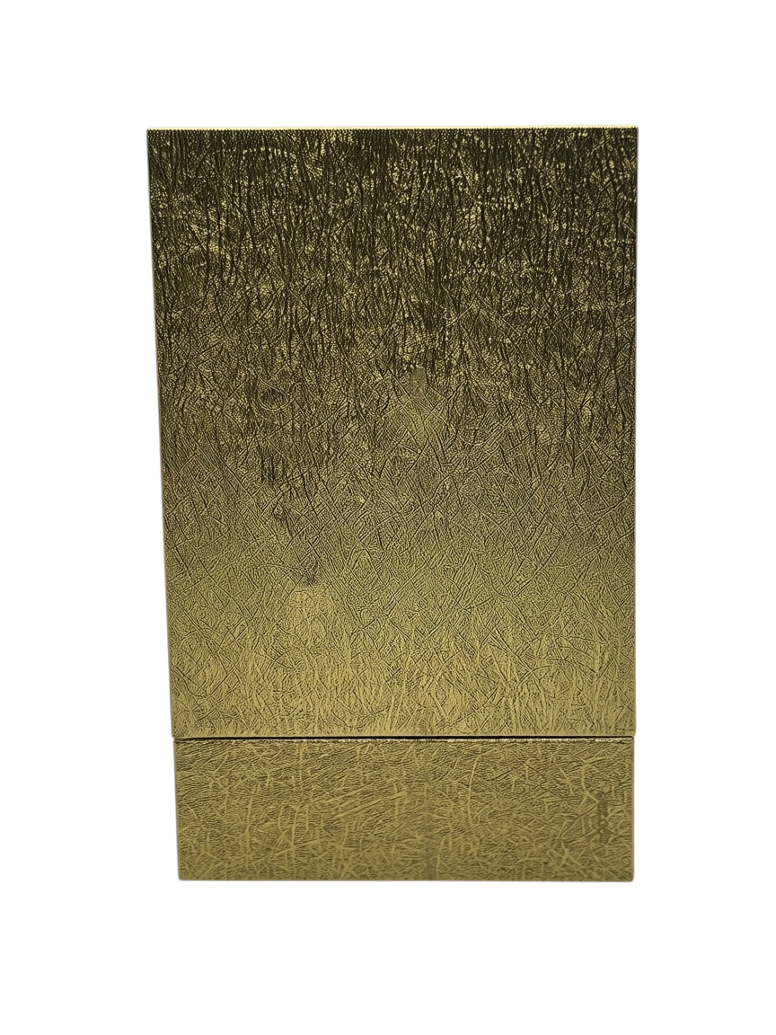 Paradime Enterprise LLC Ajmal Gold Collection V unisex perfume bottle in a textured metallic gold finish.