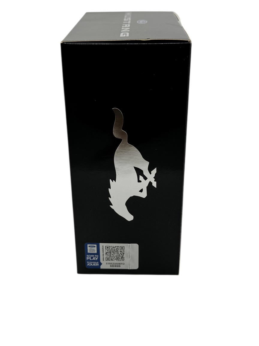Paradime Enterprise LLC Ford Mustang White fragrance gift set box with silver horse logo on black packaging