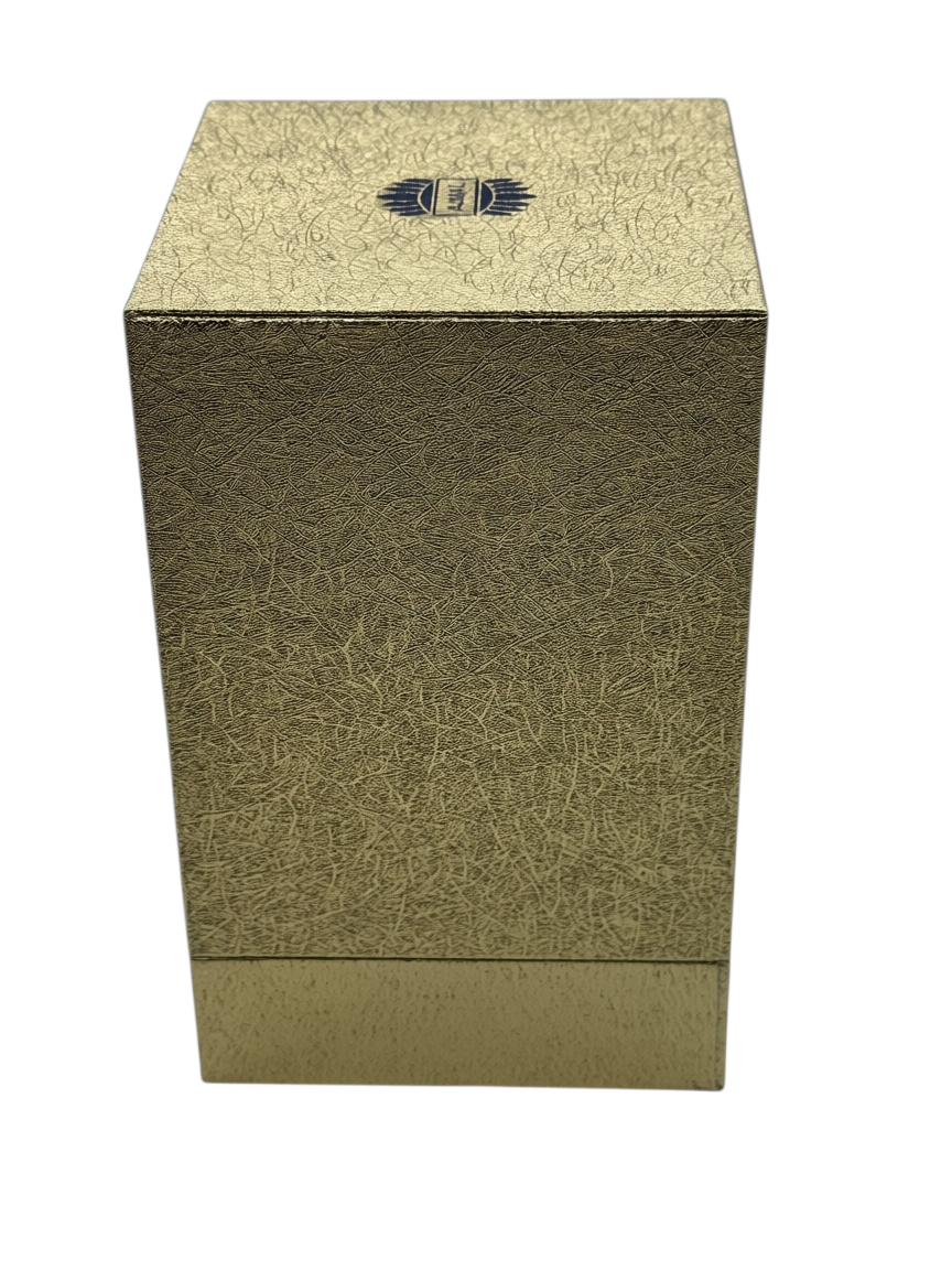 Paradime Enterprise LLC Gold Collection VI by Ajmal unisex perfume box in textured gold with a blue logo