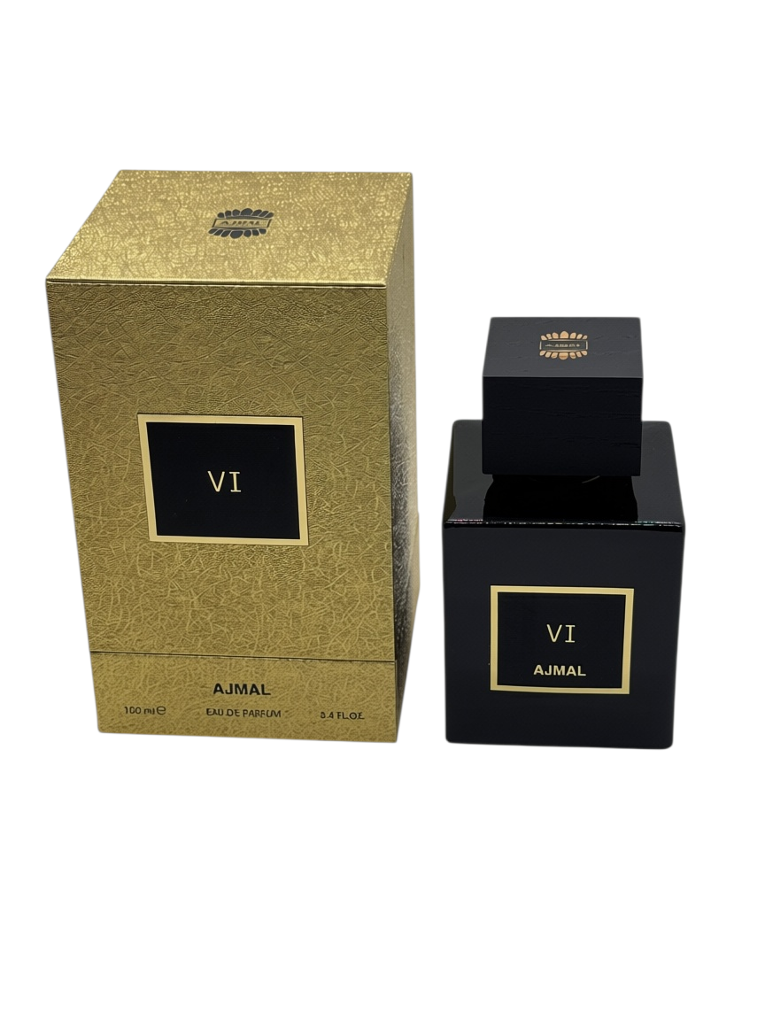 Paradime Enterprise LLC Gold Collection VI by Ajmal unisex eau de parfum spray in a black bottle with gold box