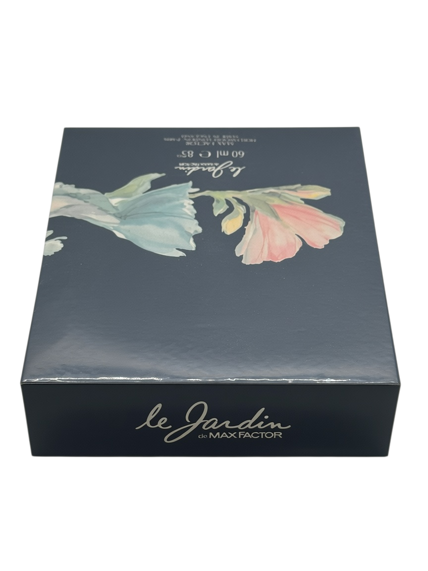 Paradime Enterprise LLC vintage Le Jardin de Max Factor 60ml EDT perfume box with floral illustration